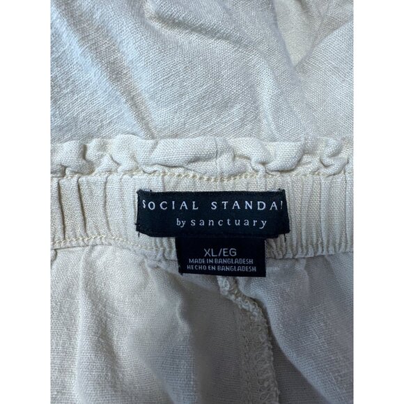 Social Standard by Sanctuary Khaki Linen Blend Solstice Jogger Pant Size XL - Picture 6 of 10